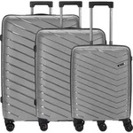Check.IN 3-tlg. Kofferset ORLANDO mit 4 Rollen - silber - Silber