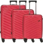 Check.IN 3-tlg. Kofferset ORLANDO mit 4 Rollen - magenta - Magenta