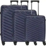 Check.IN 3-tlg. Kofferset ORLANDO mit 4 Rollen - blau - Dunkelblau