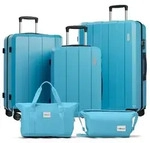 VALLSERO Trolleyset Koffer-Set(M,L,XL) + Schulranzen, Kosmetiktaschenset