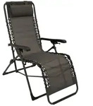 DEGAMO Relaxsessel NIZZA, Metall schwarz Bezug grau, stufenlos verstellbar - Grau
