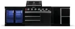 GORILLER&reg; BLACKBACK M7 Outdoor-K&uuml;che, Gasgrill mit Doppel-K&uuml;hlschrank,