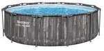 Steel Pro MAXTM Solo Pool ohne Zubeh&ouml;r &Oslash; 366 x 100 cm, Holz-Optik (Mooreiche), rund