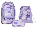 Satch, Schulrucksack-Set PACK Lilac Blossom 3-teilig, ab 5. Klasse - Lila