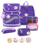 Belmil Smarty Plus Premium Schulranzen Set 5-teilig "Dahlia" - Lila