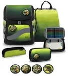 Belmil Smarty Plus Premium Schulranzen Set 5-teilig "Black Green" - Schwarz