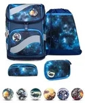 Belmil Smarty ergonomisches Schulranzen Set 5-teilig "Stars" mit Brustgurt,