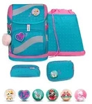 Belmil Smarty ergonomisches Schulranzen Set 5-teilig "Hearts and Dots" mit...