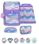 Belmil Smarty ergonomisches Schulranzen Set 5-teilig "Rainbow Land" mit Brustgurt,