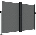 vidaXL Seitenmarkise Ausziehbar Anthrazit 180x1200 cm