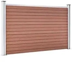 vidaXL Gartenzaun WPC 872x106 cm Braun - Braun