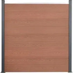 vidaXL Zaunelement-Set Braun 180x186 cm WPC - Braun