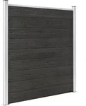vidaXL Gartenzaun WPC 180&times;186 cm Grau - Grau