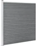 vidaXL Gartenzaun WPC 699x186 cm Grau - Grau