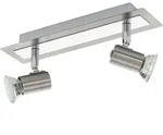ROTTELO Spot - L28 x B7 cm - nickel-matt, chrom - 2X4,6W inkl. - IP20 - Wei&szlig;