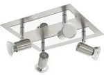 ROTTELO Spot - L26 x B24 cm - nickel-matt, chrom - 4X4,6W inkl. - IP20 - Silber
