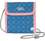 School-Mood Brustbeutel Schulzubeh&ouml;r blau mit Muster 12 x 11 x 1 - Blau