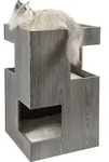 Cat Castle &middot; Katzenturm mit Katzenh&ouml;hlen aus Holz &middot; dunkelgrau &middot; 50 x 50 x 80 cm