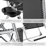 tectake&reg; Sonnenliege Cloud klappbar, stufenlos verstellbar - Schwarz