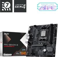 MSI PRO B840M-B, AMD, Sockel AM5, AMD Ryzen 7000 Series, AMD Ryzen 8000 Series, AMD