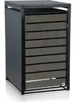 Zelsius M&uuml;lltonnenbox f&uuml;r eine M&uuml;lltonne | Anthrazit RAL 7016 | T&uuml;r in