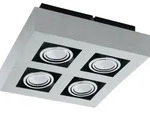 EGLO LED Deckenleuchte Loke 1, Aufbauleuchte, Deckenlampe in Geb&uuml;rstet, Chrom,