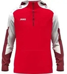 Jako Dynamic Polyester Hoodie Kinder rot wei&szlig; dunkelrot Gr 128 - Rot
