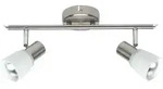 BRILLIANT Spotrohr Luca | zeitloser Deckenstrahler | Metall/Glas | chrom/wei&szlig; 