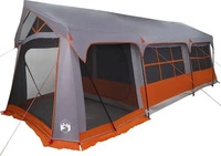 vidaXL 4100699, vidaXL Familienzelt Grau und Orange 620 x 322 x 240 cm Polyester