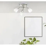 BRILLIANT Spotrondell Sofia | Deckenstrahler | Metall/Glas | chrom/wei&szlig; | K&ouml;pfe