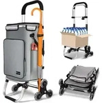 VOUNOT&reg; Aluminium Einkaufstrolley Treppensteiger, 3 in 1 Trolly Einkaufswagen