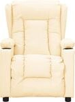 vidaXL Massagesessel Creme Kunstleder
