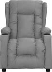 vidaXL Massagesessel Grau Kunstleder