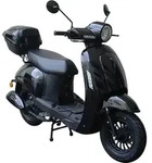 Motorroller Massimo 50ccm 45 km/h Euro 5, schwarz mit Top Case GT Union
