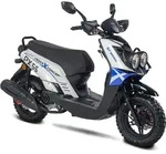 Motorroller PX55 Cross 50ccm 25 km/h, blau-wei&szlig; GT Union