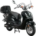 Mofaroller Retro Firenze 50 ccm 25 km/h EURO 5 schwarz inkl. Topcase - Schwarz