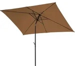 SVITA Sonnenschirm 3x2m Balkonschirm rechteckig mit Sonnenschutz Matt Taupe -