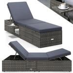 CASARIA Sonnenliege Polyrattan mit Klapptisch