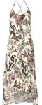 LASCANA Maxikleid im Vokuhila-Stil mit Blumenprint, Druckkleid sand bedruckt Gr&ouml;&szlig;e