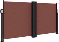 vidaXL Seitenmarkise Ausziehbar Braun 120x1200 cm