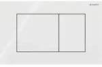 Geberit Bet&auml;tigungsplatte Sigma40, 2-Menge square, Glas weiss, 1 Stk. - Wei&szlig;