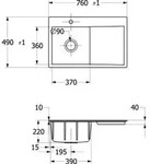 Villeroy & Boch 33482FKG SP Subway Style 45 Flat 780x510mm