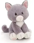 Nici Kuscheltier Katze sitzend grau 20 cm Pl&uuml;schkatze - Grau