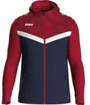 JAKO Unisex Kapuzenjacke Iconic, Farbe:schwarz/soft yellow, Gr&ouml;&szlig;e:S - Schwarz - S