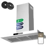 CIARRA Dynamic A+++ 650 m3/h Dunstabzugshaube 90 cm Abzugshaube WIFI APP SensorTouch