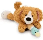 NICI Kuscheltier Hund mit Ente 30cm - braun - Weiches Pl&uuml;schtier &ndash; niedliches