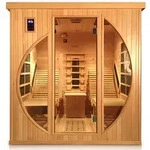 HECHT Infrarot Sauna Fantasy | 12 Heizstrahler | 3450 W | 180 x 180 x 190 cm | mit 2