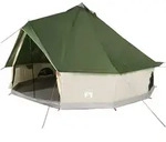 vidaXL Tipi-Familienzelt 10 Personen Gr&uuml;n Wasserdicht - Gr&uuml;n