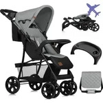 Lionelo Emma Buggy klein zusammenklappbar Kinderwagen mit Liegeposition Grey Dove -