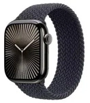 Geflochtenes Solo Loop f&uuml;r das Apple Watch | 44/45/46/49 mm - Gr&ouml;&szlig;e 12 - Midnight